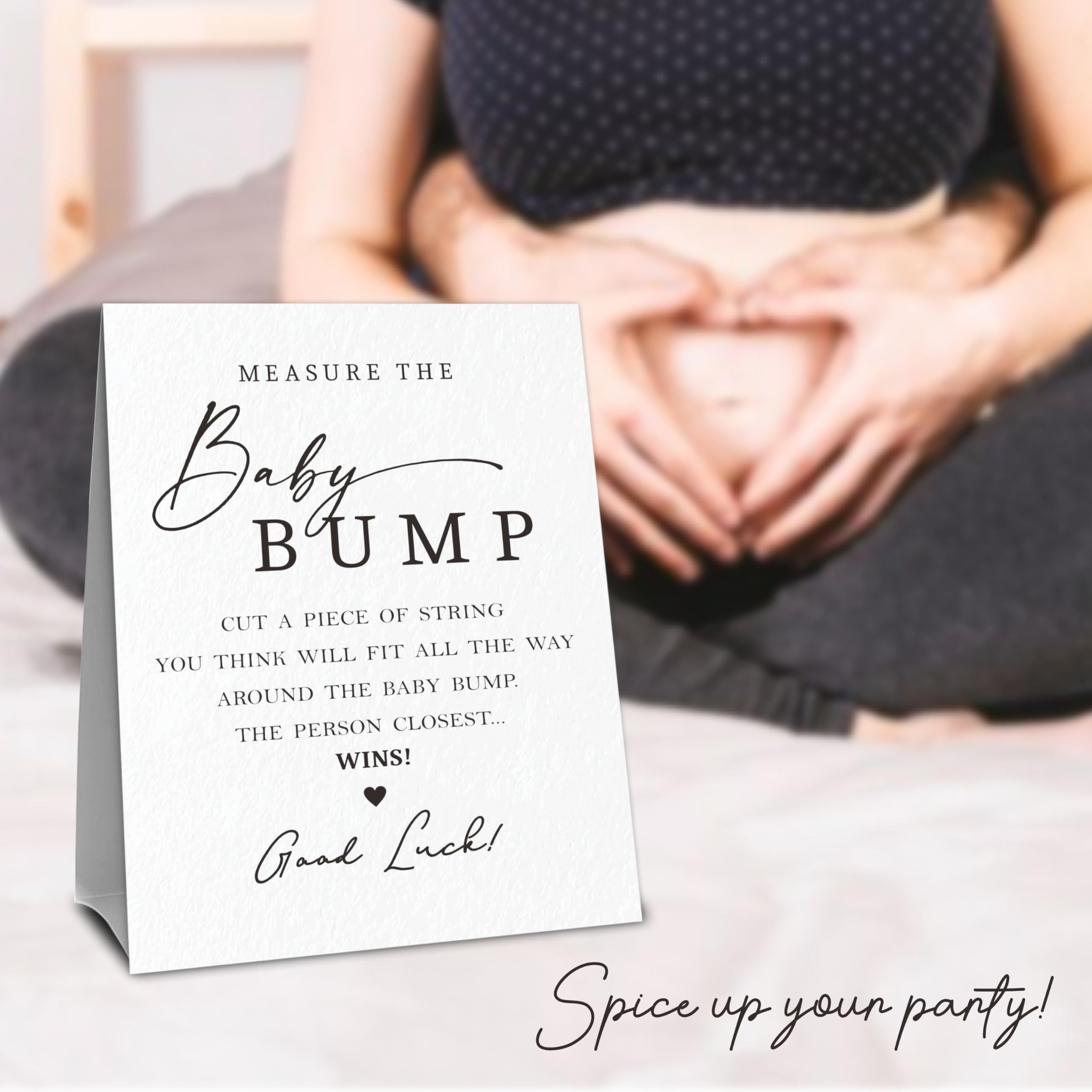 Jeu De Mesure Baby Bump - Ruban à Mesurer Jaune 45,7 Cm Pour Baby Shower - Idée Cadeau Fun