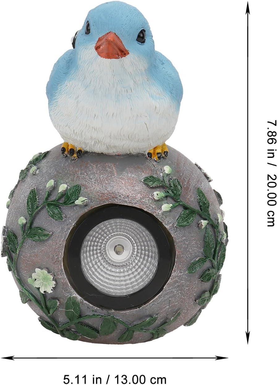 BESTonZON Solar Bird Figurine Outdoor Solar Lamp Garden Decor Resin Sculpture Landscape Lighting Patio and Lawn