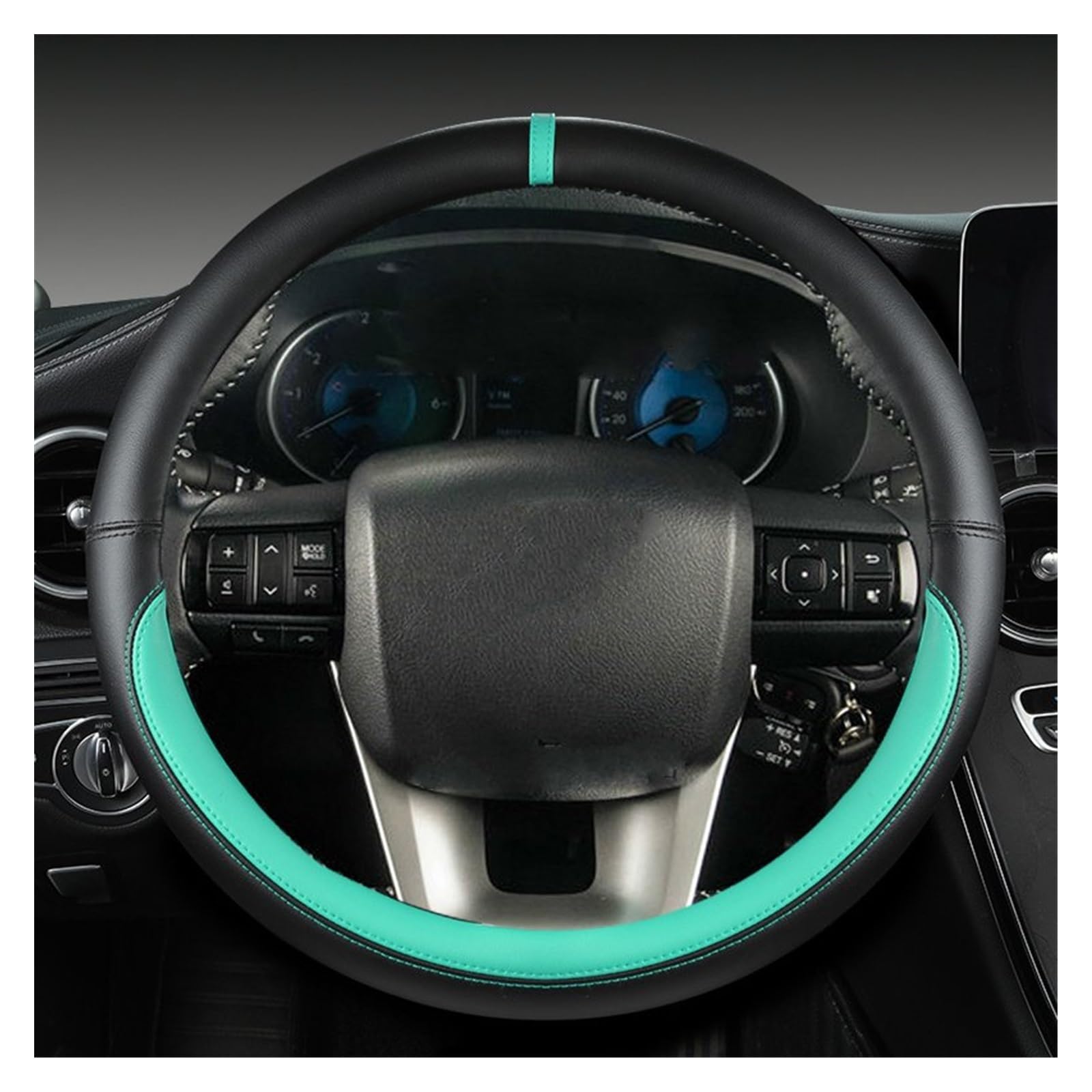 Couvre Volant Housse De Volant De Voiture en Cuir Microfibre, 38CM, pour Toyota pour Fortuner pour Hilux, 2016, 2017, 2018, 2019, 2020, 2021 Protege Volant Voiture (Couleur : 5)