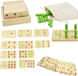 Montessori Toys Counting Sticks Pegs Wooden Counting Toys, Number Maths Games With Addition And Subtraction Flash Cards Toddler Educational Toys Gifts For 3 4 5 6 Year Old Girls And Boys - View #11