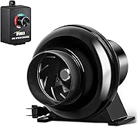 Vista 10 de iPower Ventilador de conducto en línea de 4 pulgadas 195 CFM para tubo de escape, ventilación y recirculación de aire, ventilador silencioso