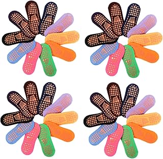 GALPADA 20 Pares De Meias Atléticas Infantis Meias Gripper Infantis Meias De Algodão Antiderrapantes Para Crianças Meias Pegajosas Meias De Chão Para Ioga Meias Esportivas Meias