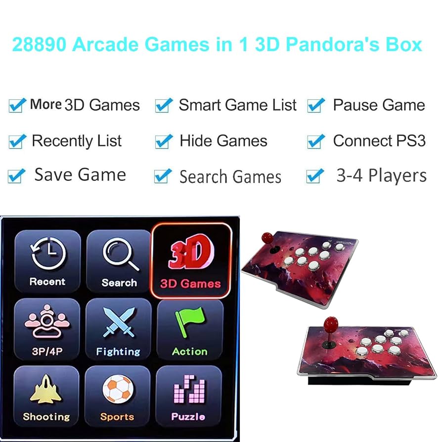 Amazon.com: 【28800 Games in 1】 3D Pandora's Box Console
