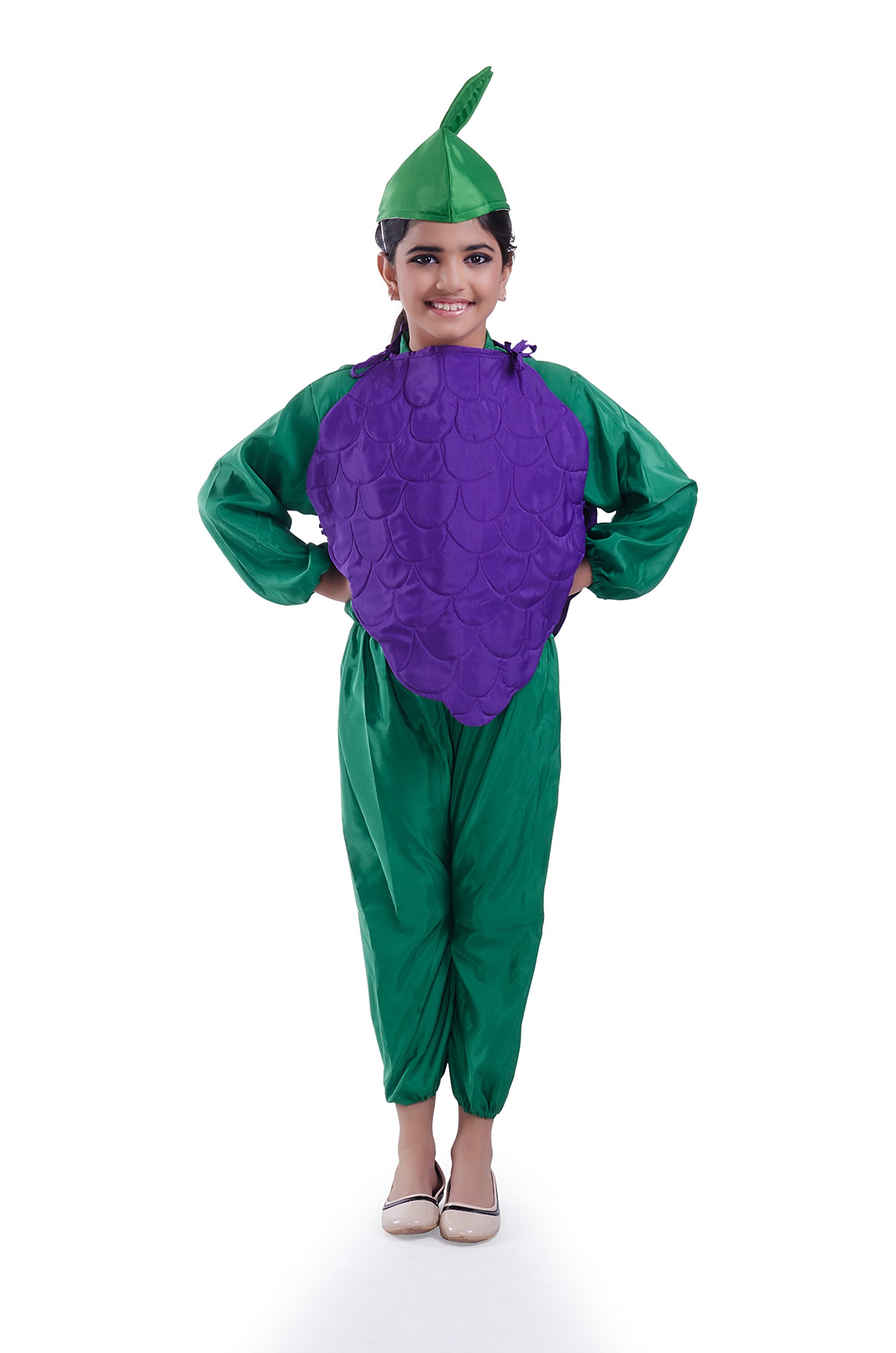 Fancydresswale Grapes Fruit Fancy Dress for Boys & Girls - Fruit Cutout, Jumpsuit & Cap (7-8 Years) (B076392G73) Amazon Price History, Amazon Price Tracker