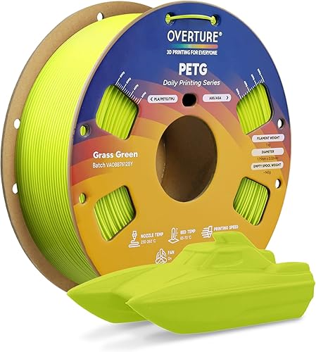 Vista 126 de Overture Petg - Filamento de 0.07 pulgadas con superficie de construcción 3D 7.87 x 7.87 pulgadas, consumibles para impresora 3D, carrete de 2.2 2.2