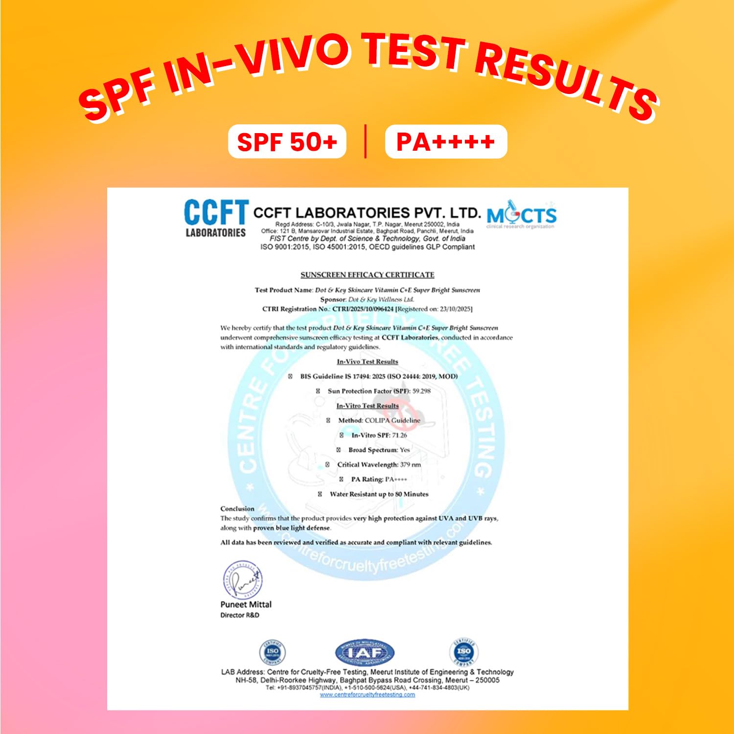 DOT & KEY Vitamin C + E Super Bright Sunscreen Spf 50 In-Vivo Tested | Water-Light,UVA/UVB & Blue Light Protection|For Even Toned & Glowing Skin|With Liquid Spf 50+++| No White Cast | For All Skin Types| 50G,Pack Of 1 - Image 2