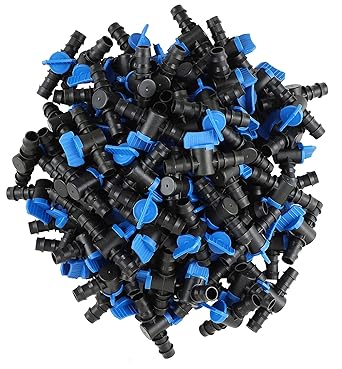 S.K. AGRO SOLUTION Drip Irrigation Accessories 16mm Pipe Fittings - Straight Connector with Tap (50 Pcs)