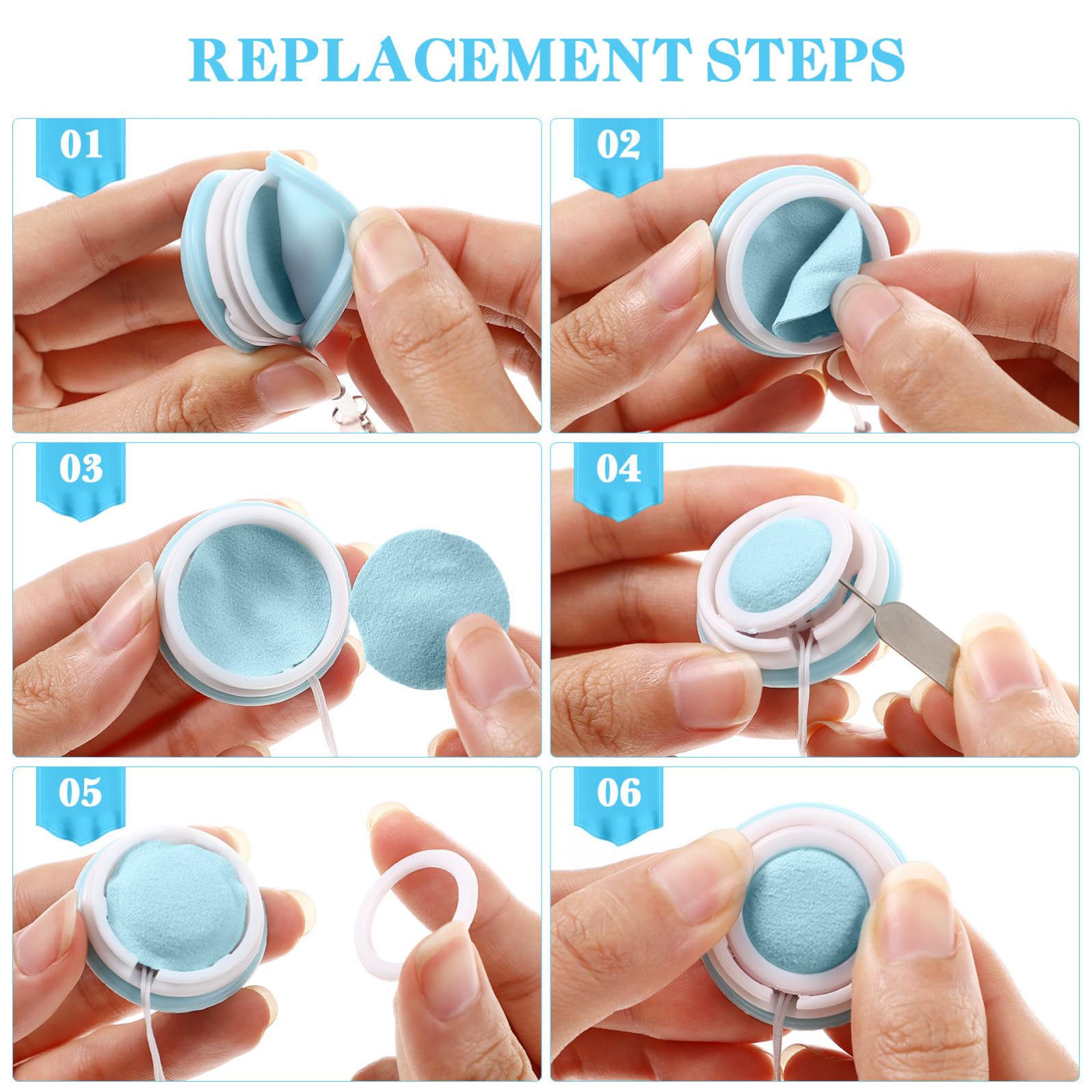ORFOFE 4piezas Limpiador De Pantalla De Teléfono Macaron Unidades Limpieza Doble Cara Herramienta De Limpieza Con Hebilla Para Celulares y Tablets