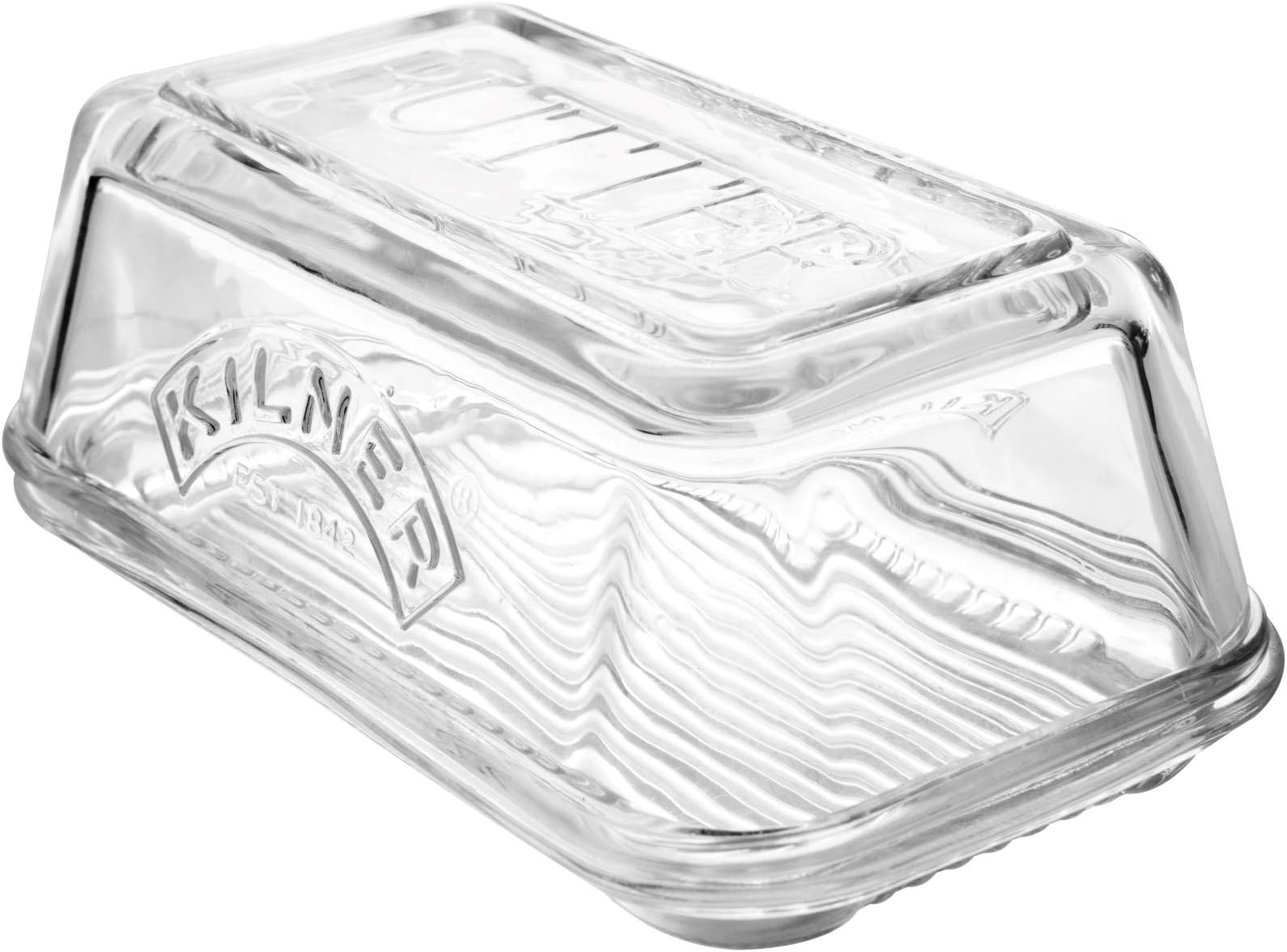 Kilner 25.35 Glass Butter Dish - Vintage Serving Tray With Lid, Ideal For Home Made Artisan