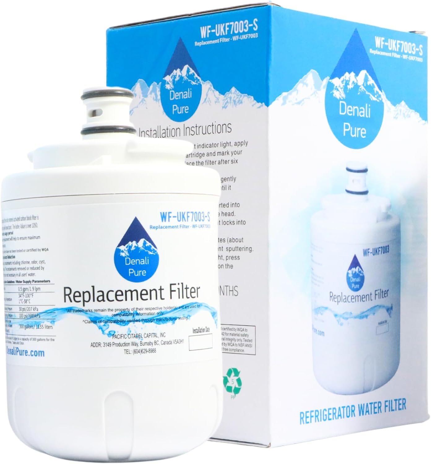 Replacement for MZD2752GRS Refrigerator Water Filter