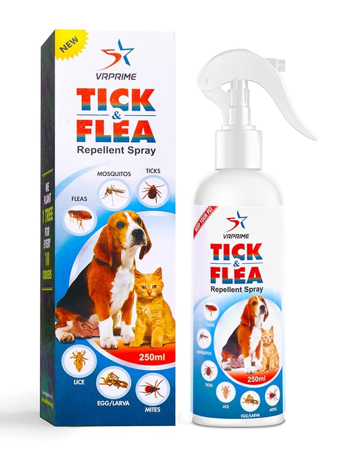 VRPRIME 250Ml Natural Tick Remover For Dogs Tick & Flea Repellent
