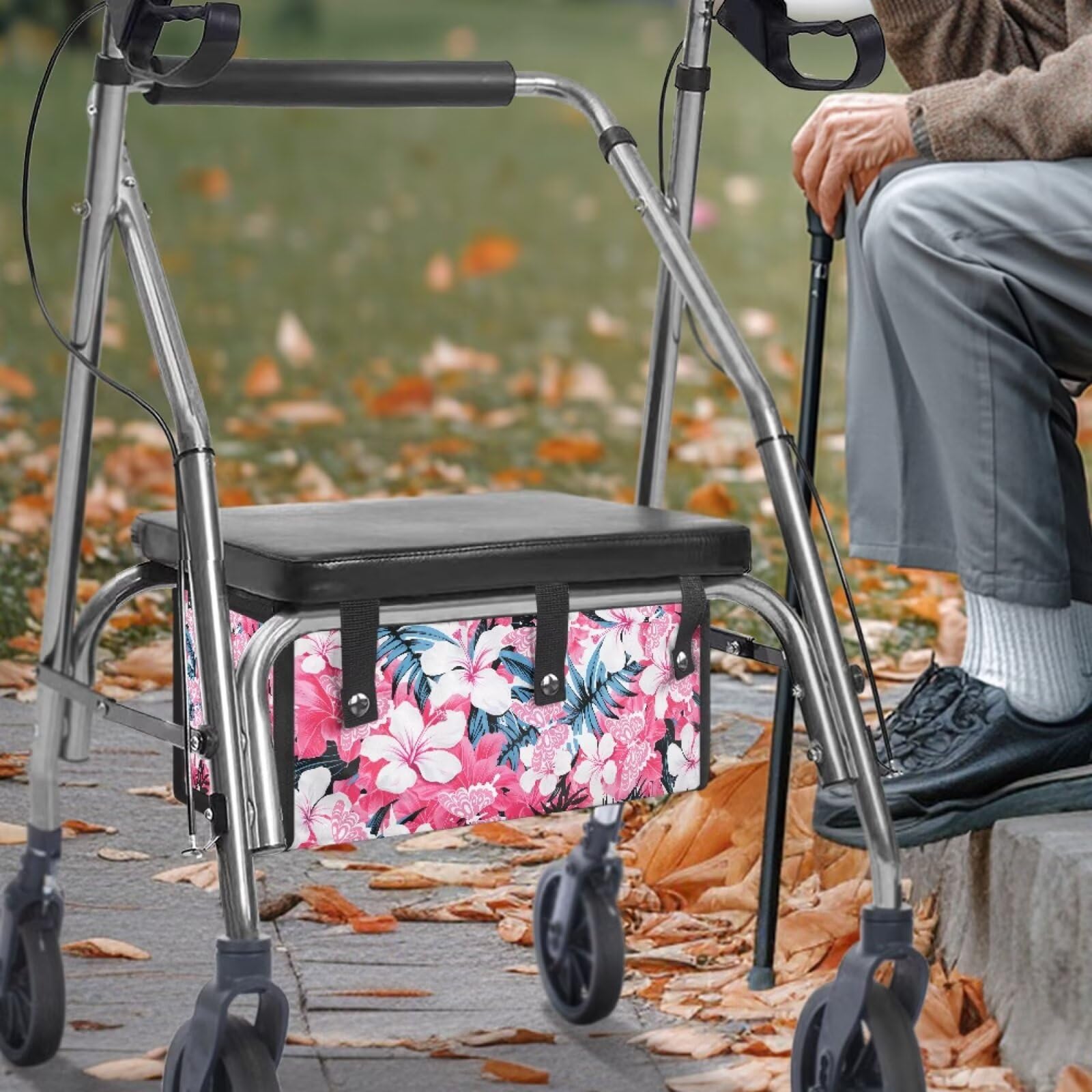 Walker Basket - Tropical Floral Under Seat Bag -3 Walker Basket - Tropical Floral Under Seat Bag -3