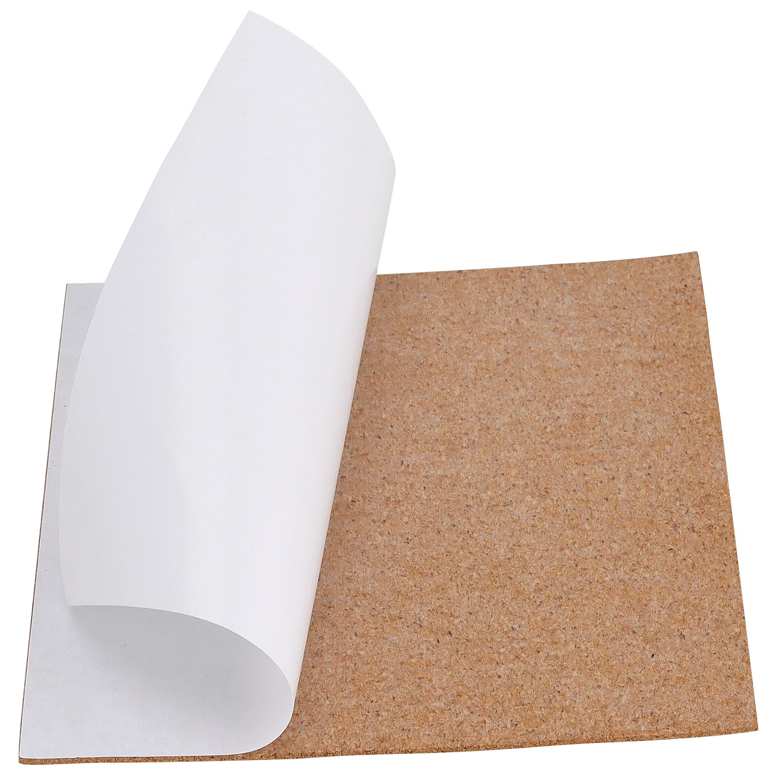Lot de 36 carrés autocollants en liège de 15 x 15 cm, feuille arrière épaisseur 2 mm