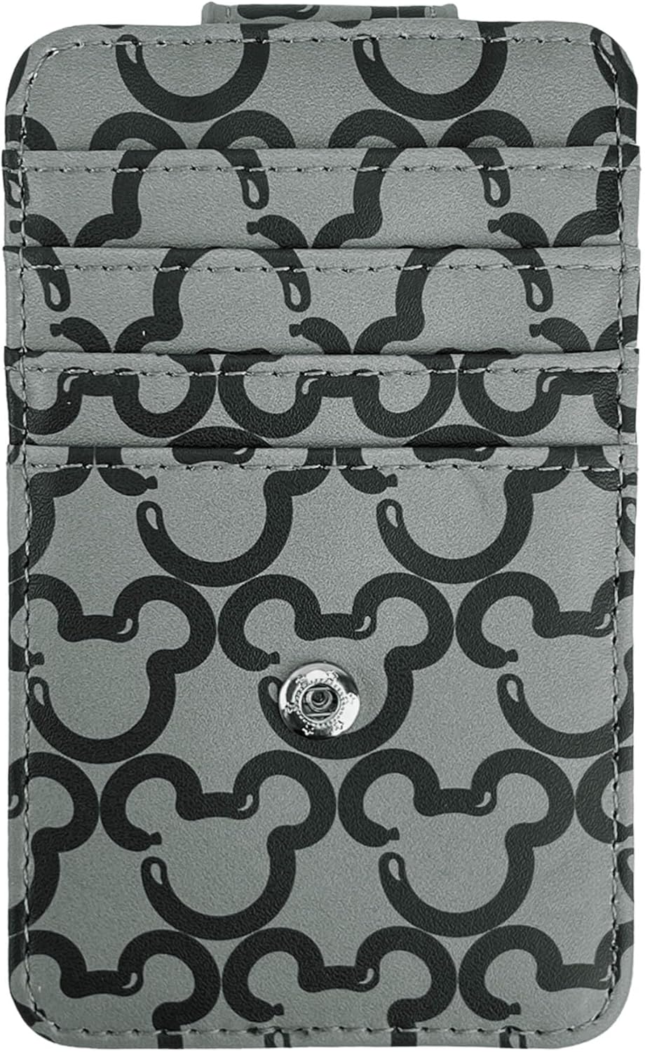 Disney Card Holder Wallet Slim Compact (Mickey Mouse Gray) - Image 5