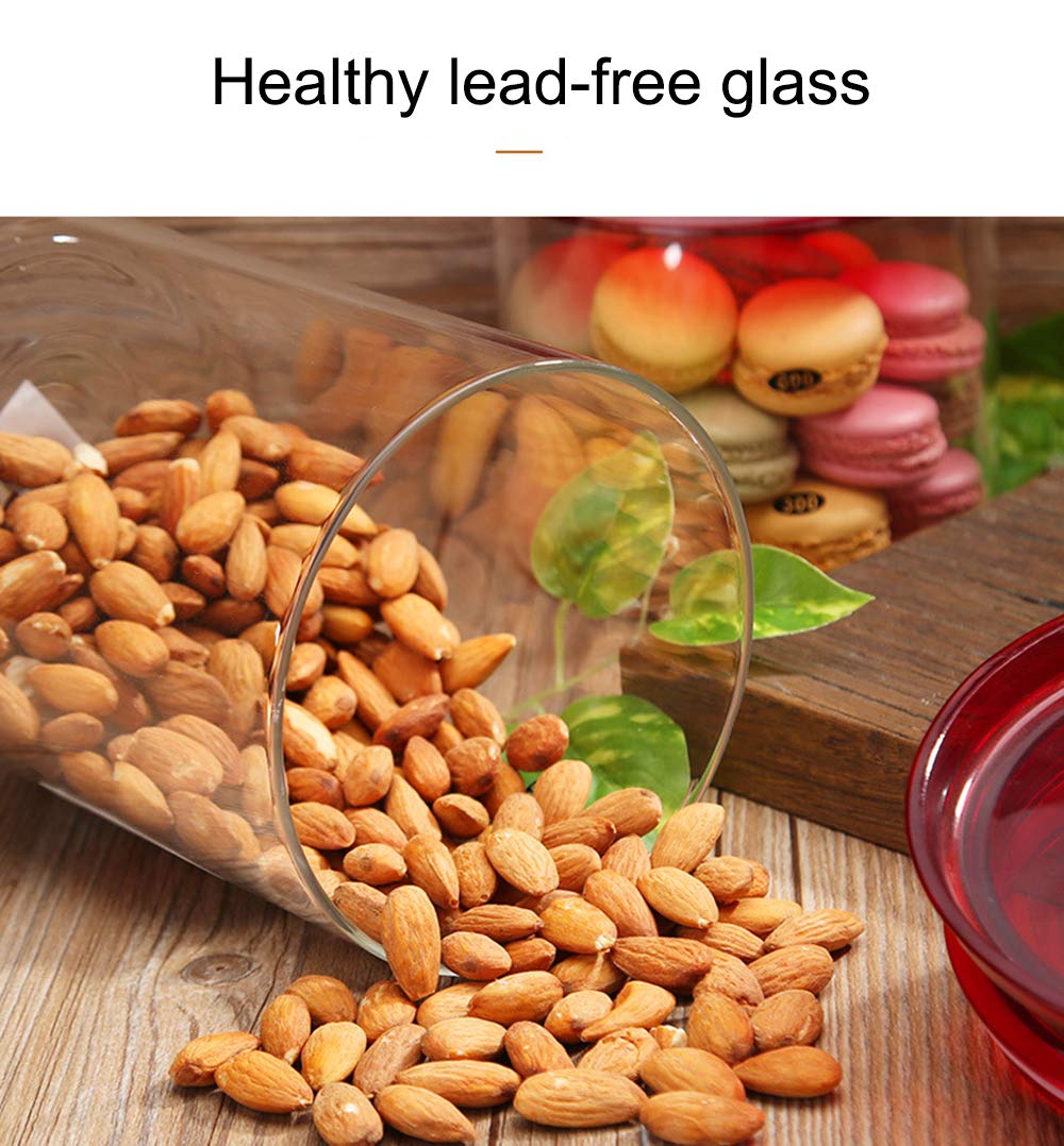 Juego de 3 Recipientes Herméticos de Almacenamiento de Alimentos, Plástico Duradero – Libre de BPA, Mantiene La Comida Fresca Y Seca, Transparent