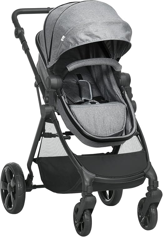 2 in 1 Pushchairs and Strollers w/Reversible Seat, Single Hand Foldable Lightweight Baby