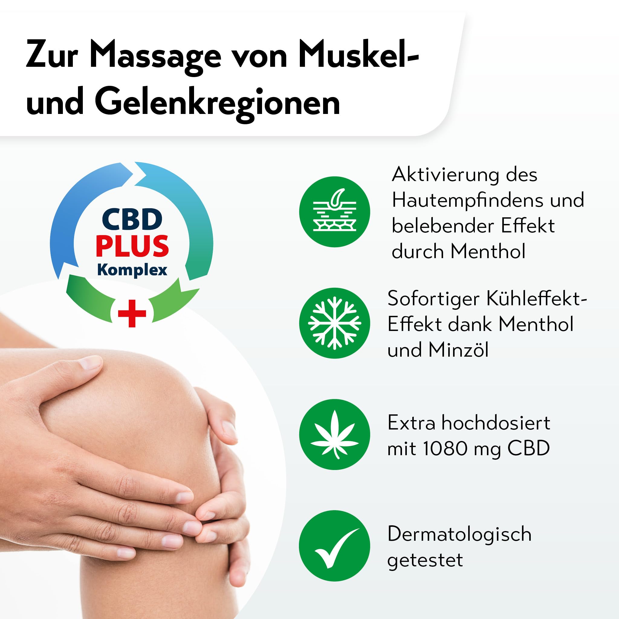 Rubaxx® CBD Gel PLUS [120 ml] - NEUE STARKE Dosierung mit 1080mg CBD - CBD-PLUS-KOMPLEX mit 3-fach-Aktiv-Prinzip - zur Massage von Muskel- und Gelenkregionen wie Beine, Rücken oder Nacken