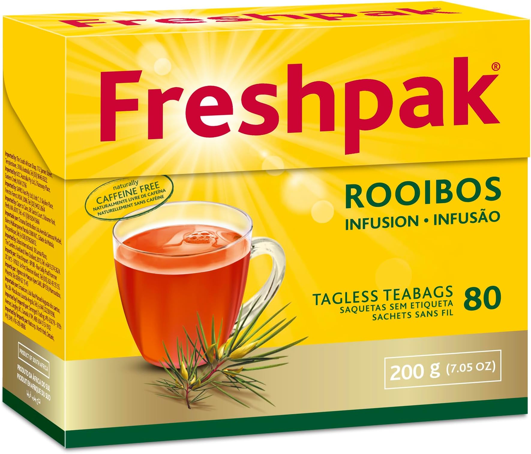 Rooibos Tea 80 Tagless Bags (2 X Pack)