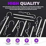 Swpeet 60Pcs Wind Chime Tubes Parts and Transparent Top Circles of Wind Chime with 100 Yard Wind Chime Wire and Swivel Hooks Clips Making