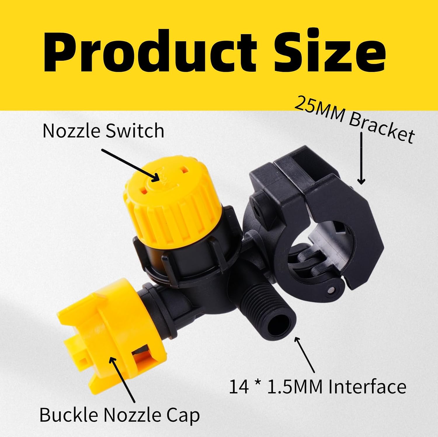 Agricultural Misting Nozzles 2Pcs External Thread Agricultural Sprayer Fan Shaped Spraying Nozzle for Agriculture Watering Lawn Garden Includes 2 Conversion Interfaces Upgraded Version