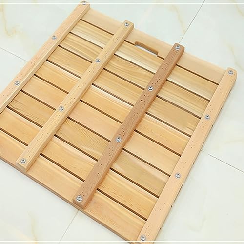 Miniatura 6 de Tapete rectangular de madera natural antideslizante de madera para bañoducha de pato y teca, tapete de baño antideslizante, tapete de spa de lujo,