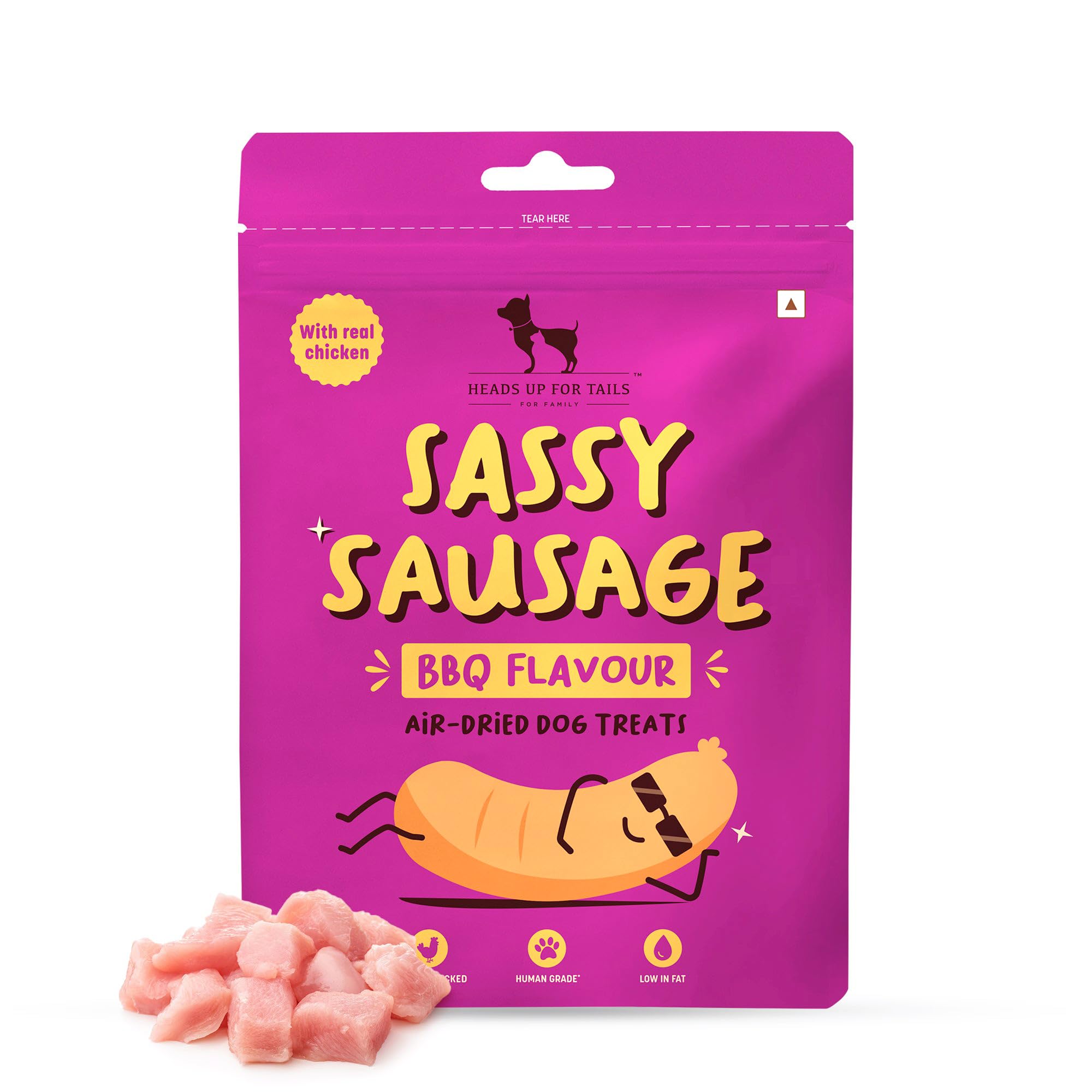 HUFT Sassy Sausage with Real Chicken Air-Dried Dog Treats - 100 gm (BBQ) (B0CWKZ9RJ8) Amazon Price History, Amazon Price Tracker