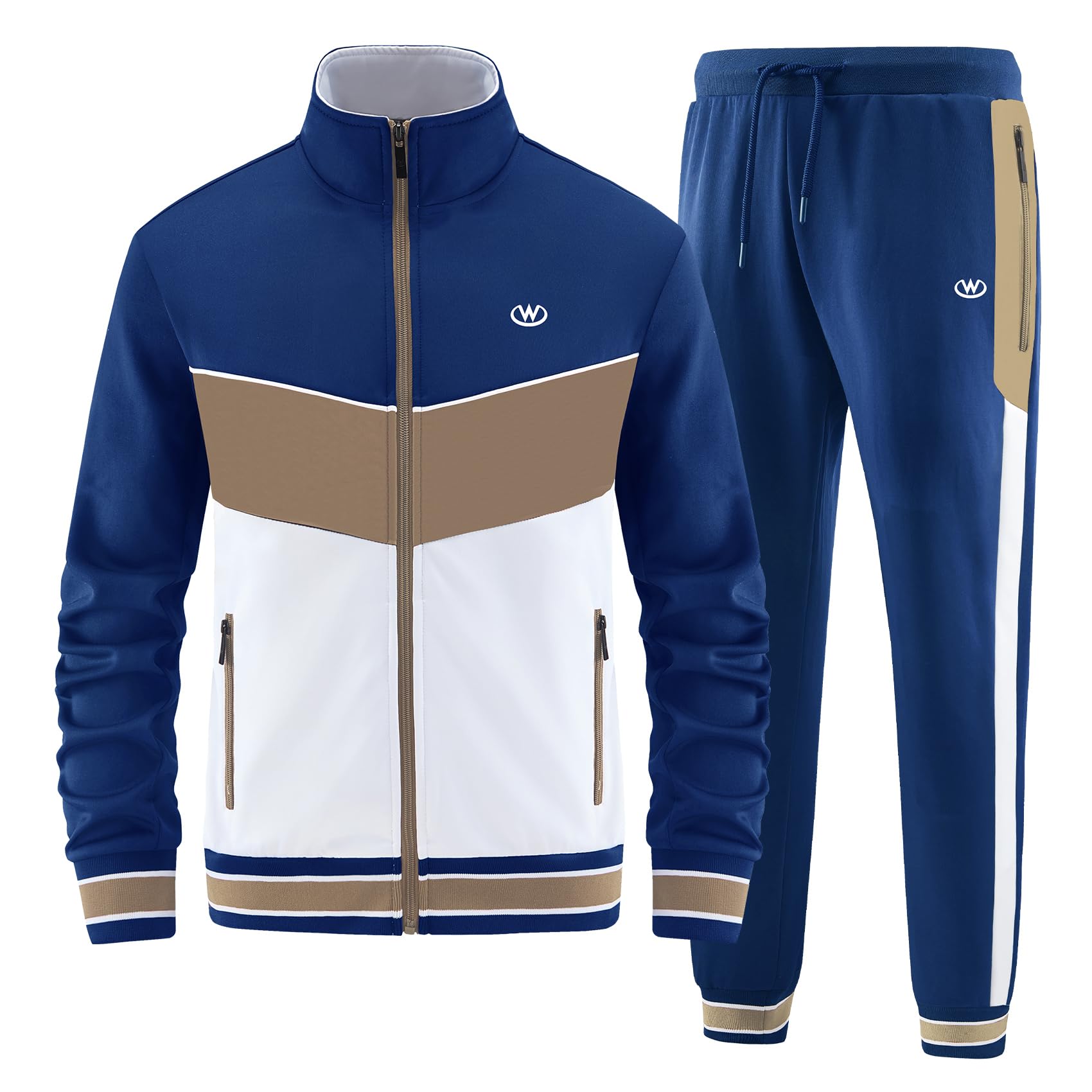 ANOTWENER Men's Casual 2 Piece Tracksuit
