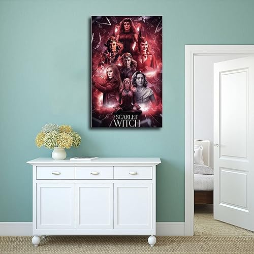 Miniatura 4 de Póster de la película Scarlet Witch Wanda Elizabeth, 1 póster en lienzo para decoración de pared, pintura para sala de estar, dormitorio, sin marco