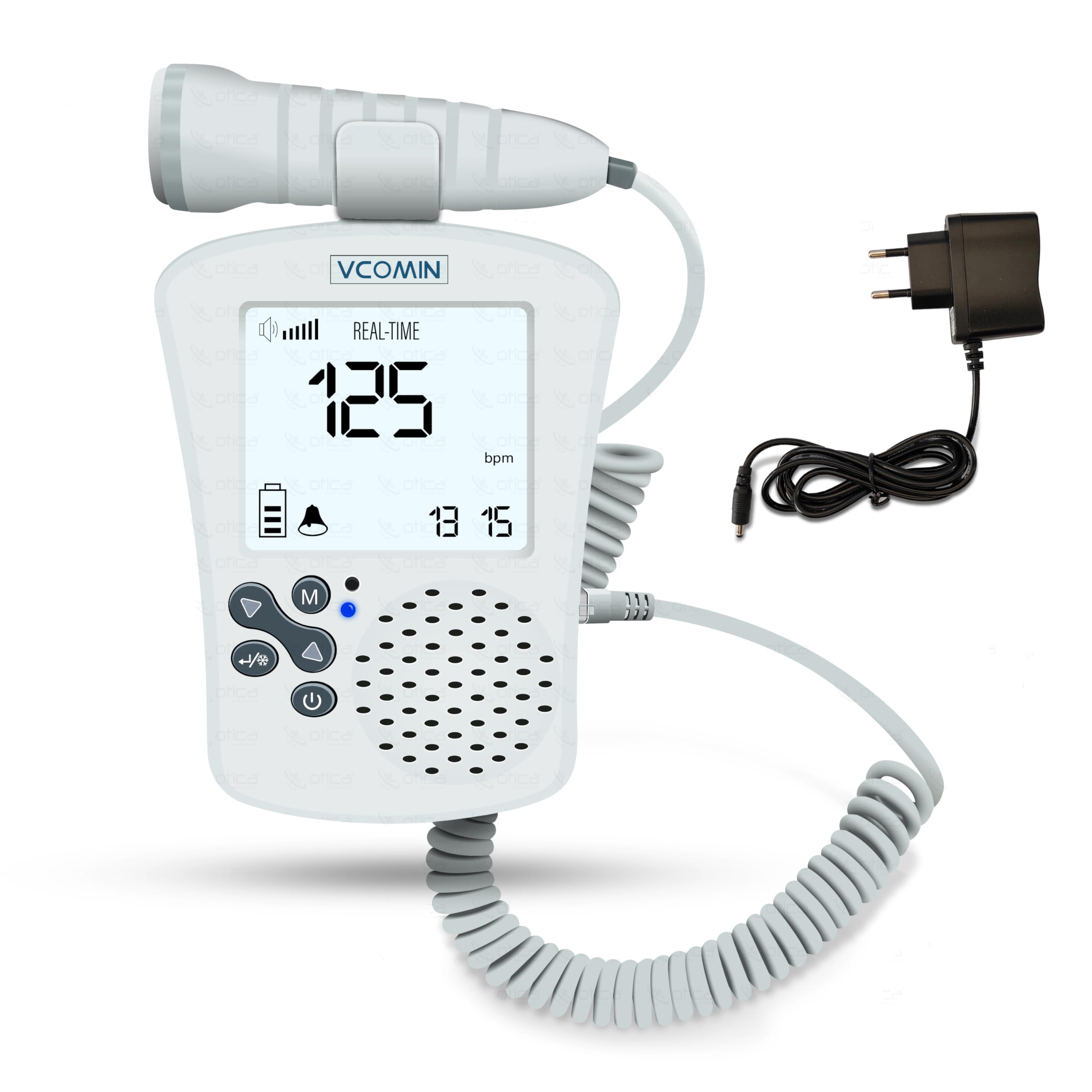 OTICA Vcomin Fetal Doppler for Baby Heart Rate Monitoring (Black Display, 300D)
