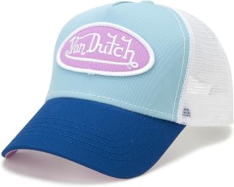Von Dutch Unisex Trucker Hat, Colorblock, Mesh Back, Curved Bill, Snapback
