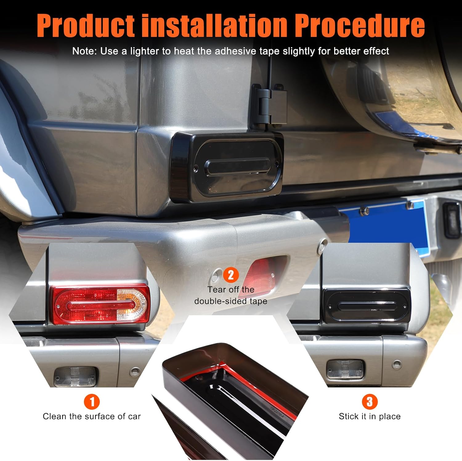 Car Rear Tail Light Cover Compatible with Mercedes Benz W463 G-Class G500 G550 G55 G63 AMG 2007-2018 Smoked Car Taillight Protection Trim Cover