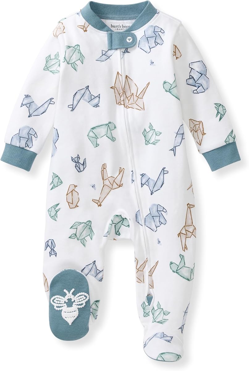 Pijama con pies para dormir y jugar de algodón orgánico para niño