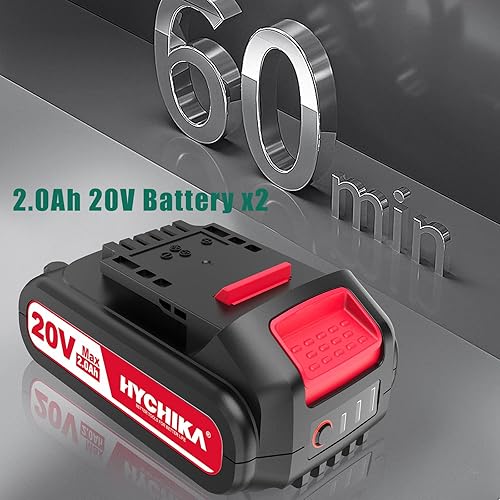 Miniatura 5 de HYCHIKA Sierra alternante inalámbrica de 20 V, sierra eléctrica de batería con batería de litio de 2.0 Ah, velocidad variable de 0 a 3000 rpm, 6