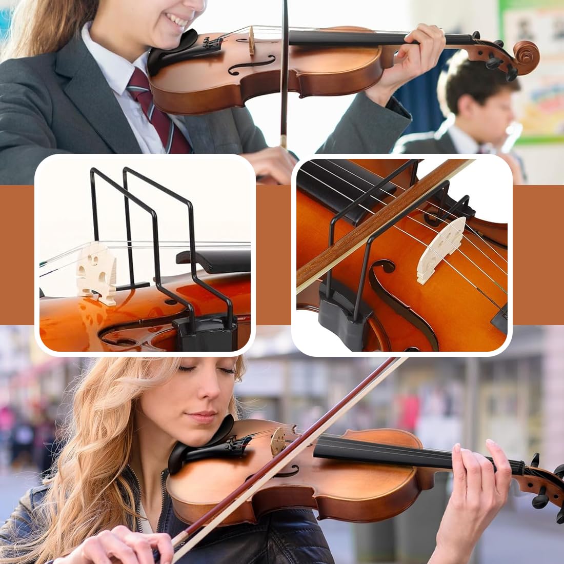 Correttore per Arco di Violino 3/4 – Strumento Guida Doppio Binario in Acciaio per Raddrizzare l'Arco, Raddrizza collimatore per arco da violino Accessorio Compatto e Portatile