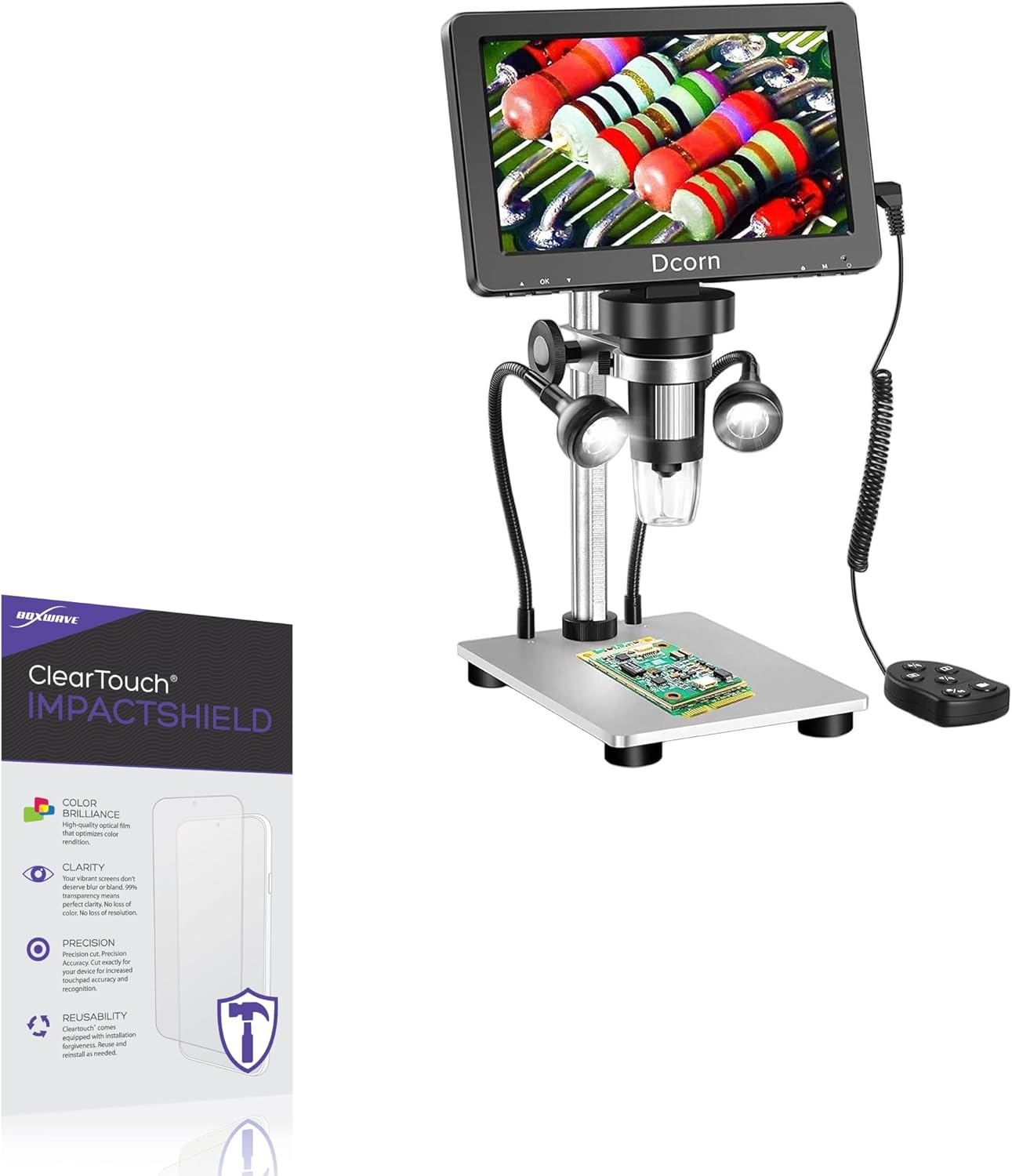 BoxWave Screen Protector Compatible with Dcorn Digital Microscope (7 in) - ClearTouch ImpactShield (2-Pack), Impenetrable Screen Protector Flexible Film