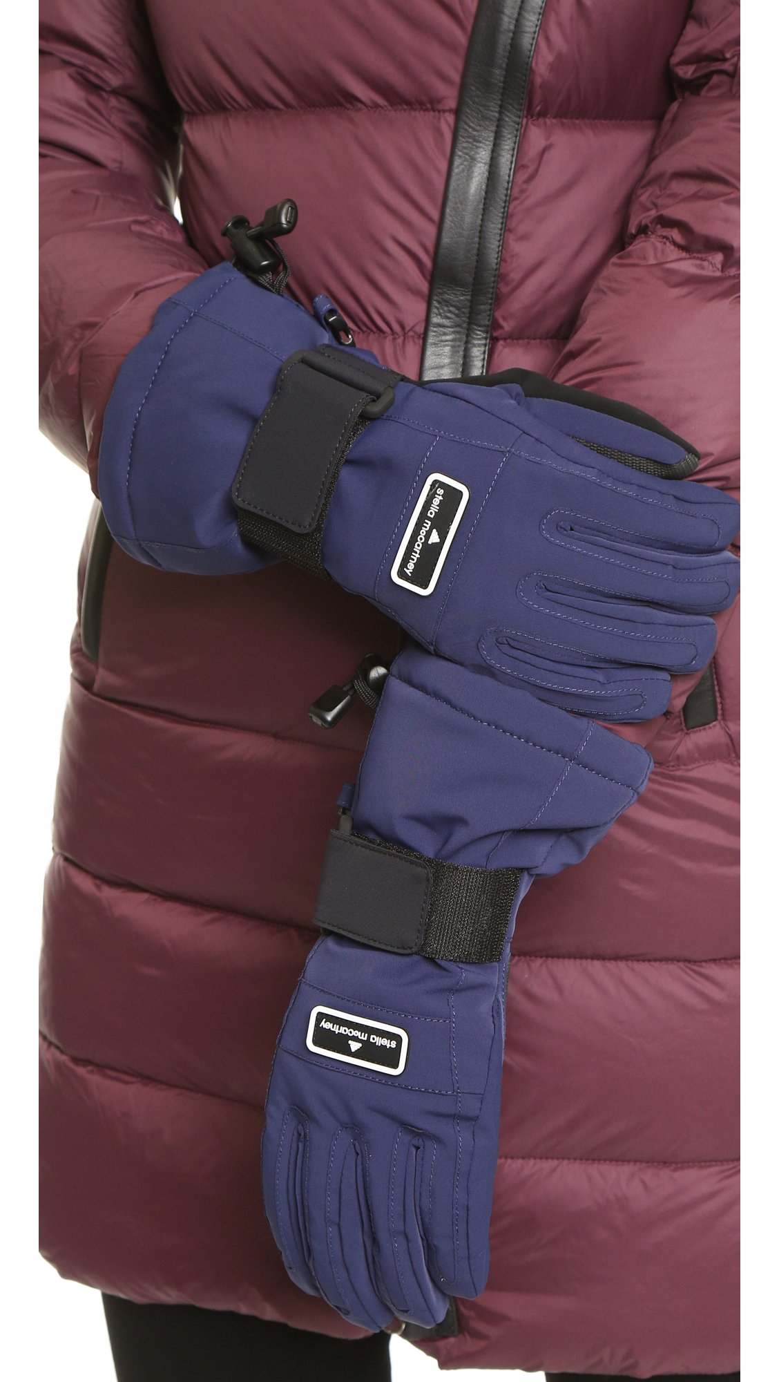 adidas by Stella McCartney Women's Ski Gloves, Ink Navy/Black, 8