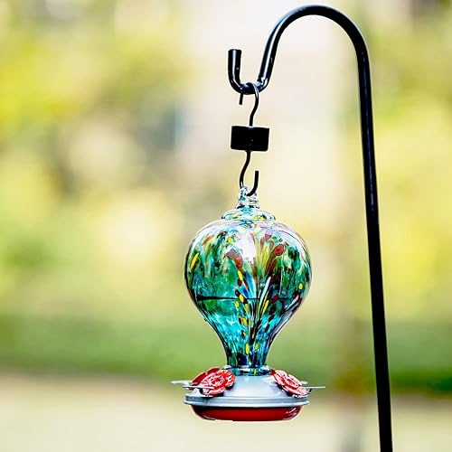 Miniatura 3 de Regalos para el día de la madre, comederos de colibríes para colgar al aire libre, comedero de colibríes de vidrio de 32 onzas con foso de hormigas,