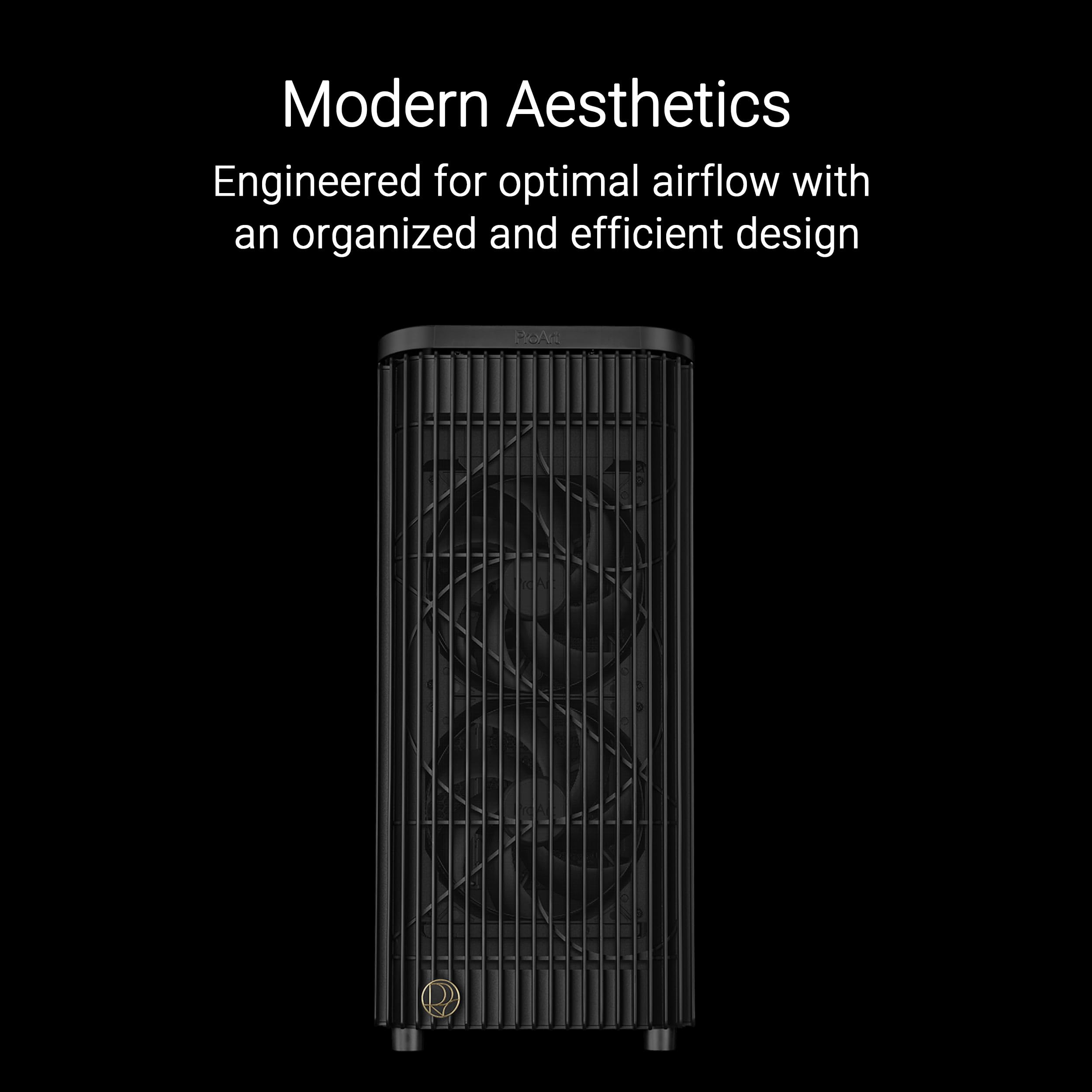 Image secondaire de Boîtier PC ASUS ProArt PA401 en Verre Trempé - ATX Compact avec USB Type-C