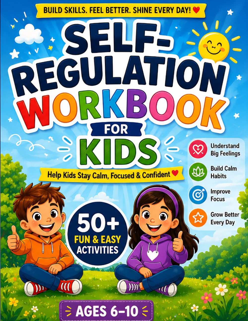 Self-Regulation Workbook for Kids: Fun Activities to Help Children Manage Big Emotions, Build Calm Habits & Improve Behavior (Ages 6–10)