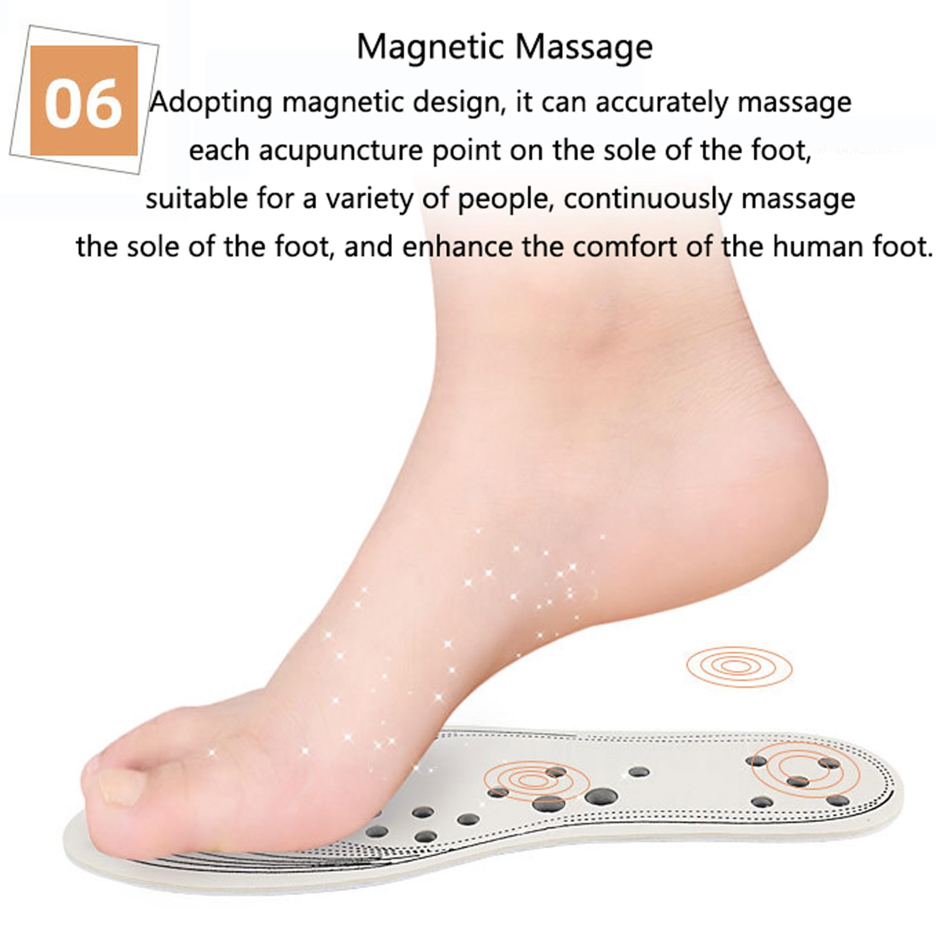 Plantillas Adelgazantes, Plantillas Ortopédicas Para Zapatos, Plantillas Acupresion Adelgazar, Plantilla De Masaje De Pies, Plantillas Adelgazantes Magnéticas Para Hombres Y Mujeres , 3 pairs,Black
