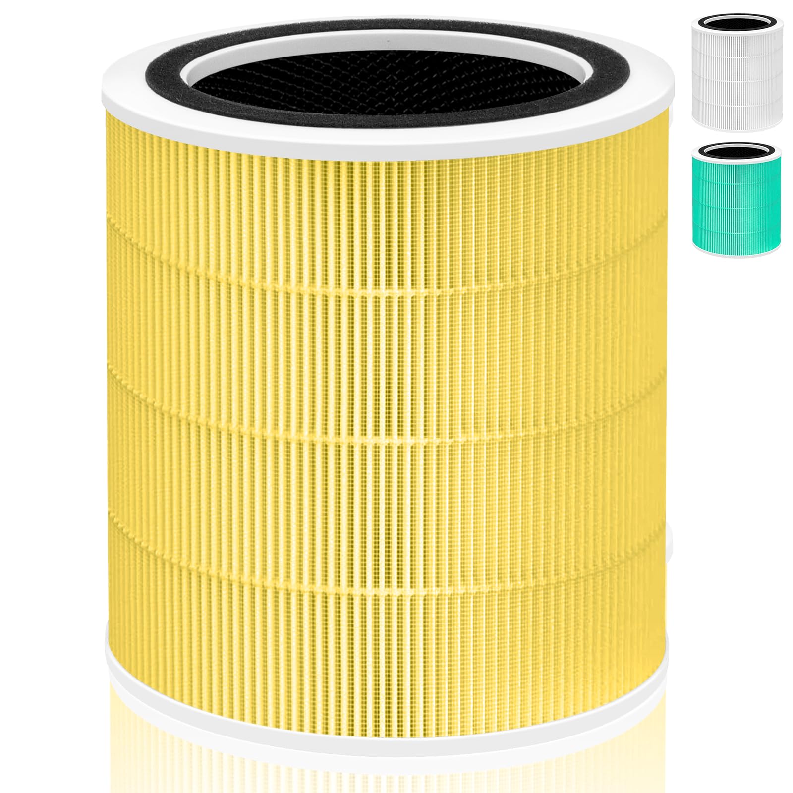 Core 400S Pet Allergy Replacement Filter for LEVOIT Core 400S and Core400S-P/Core 400S-rf Air Purifier,3-in-1 True H13 HEPA Activated Carbon Pre-Filter,Core400S-RF-PA (LRF-C401-YUS),1 Pack,Yellow