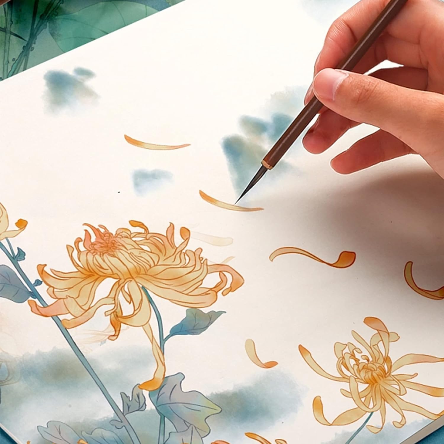 15 Chinesische Kalligraphie Pinsel Set Mit Tasche  Wolfshaar Bambus Fr  Anfnger, Aquarell & Hand Lettering