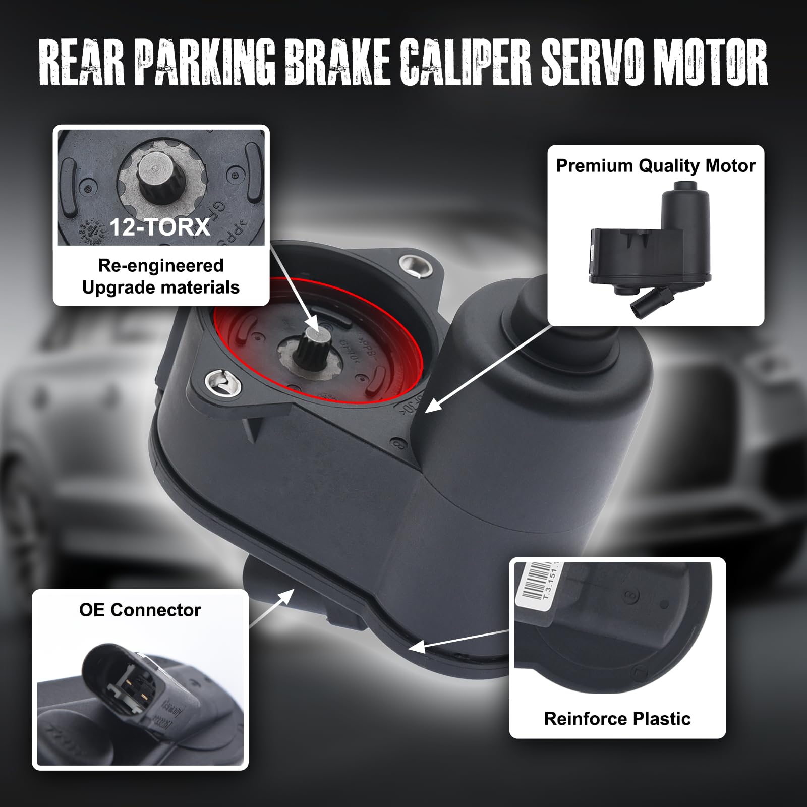 CT-CARID Motor Servo de freno de mano eléctrico para freno de estacionamiento trasero para Q3 VW Passat B6 B7 CC Tiguan