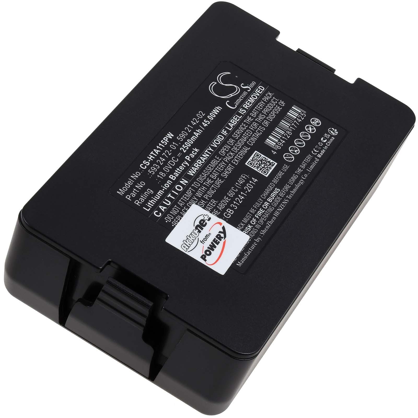 vhbw Akku Ersatz für Husqvarna 5902142-03, 590 21 42-02, 5902142-02