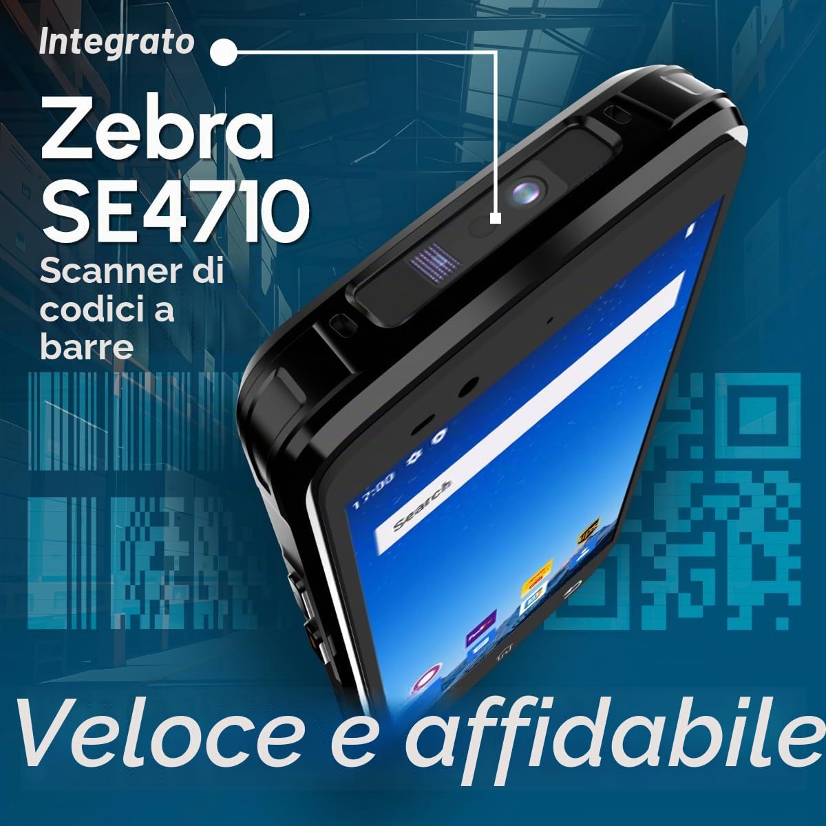 Rayoungtek Scanner di codici a barre Android 1D/2D/QR Android 12 4+64GB con Zebra SE4710 Motore di scansione 4G Wireless Mobile Computer N77