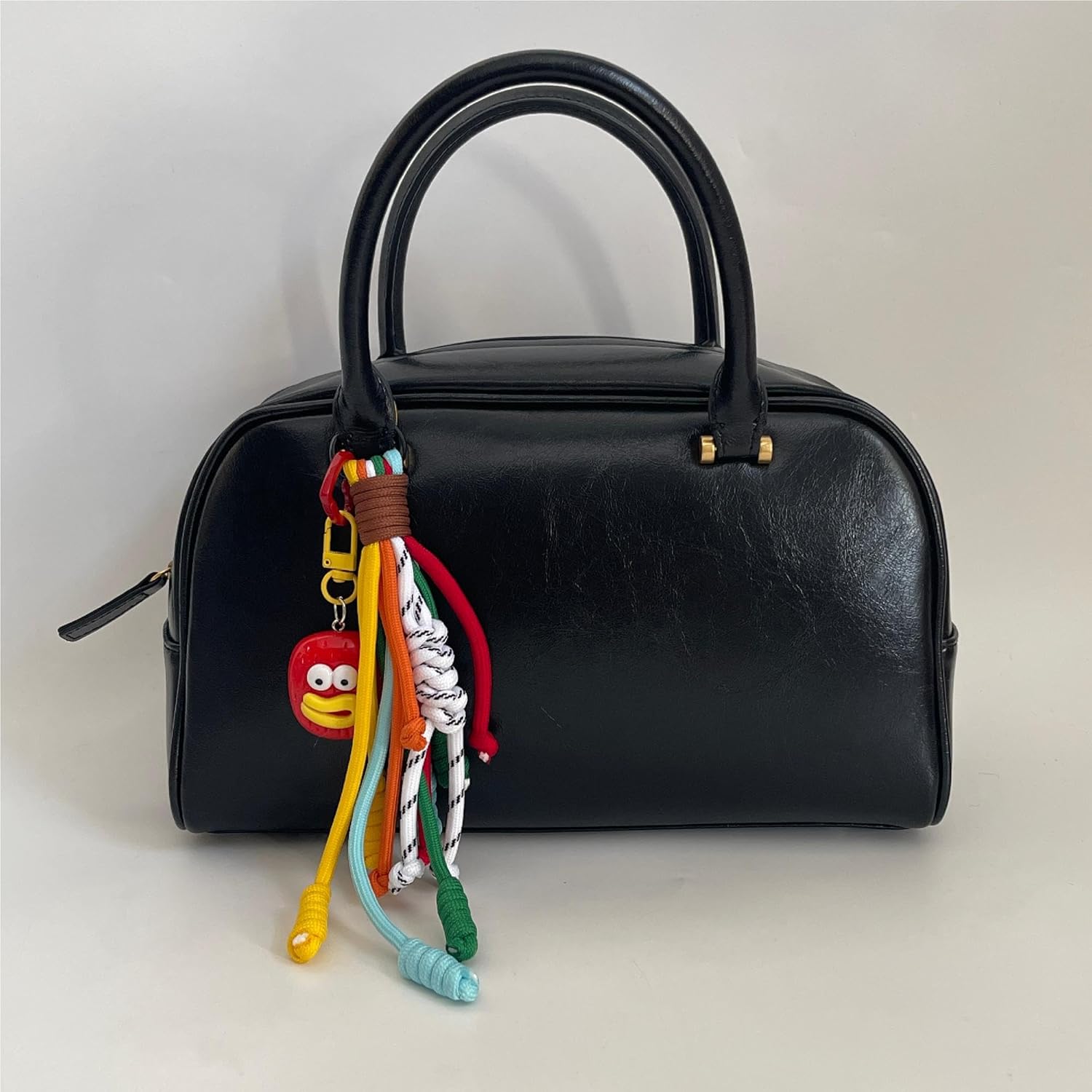 QTMY Cute Funny Rope Braided Keychain Bag Charms for Handbag Purse Backpack Accessories for Bogg Bag,772Red - Image 4