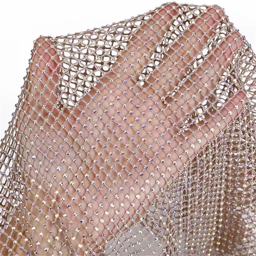 Mesh Fabric Fabric, Net Fabric for Sewing - Multicolor, Multiple Sizes(Champagne,1.5 Meters)