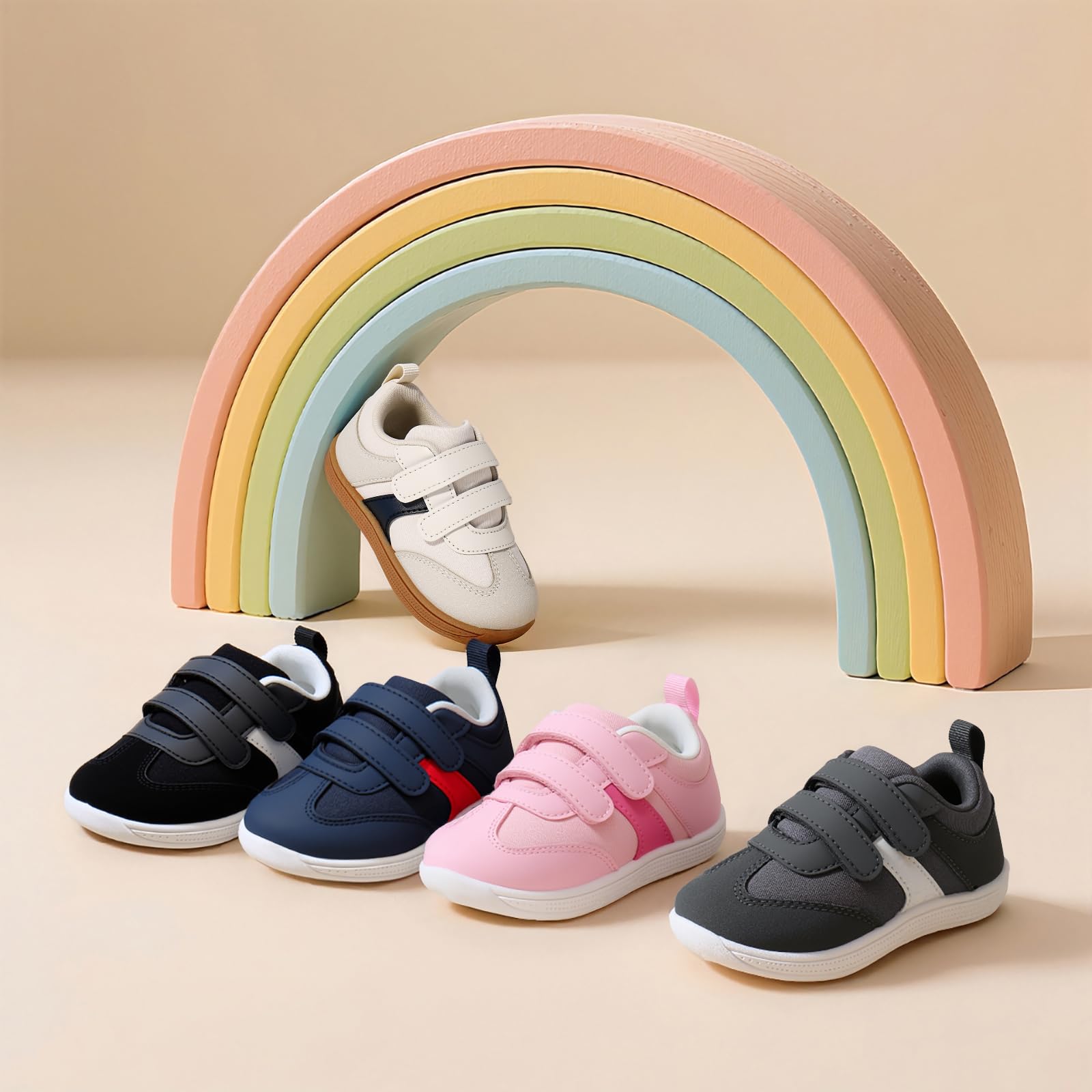 STQ KIDS Chaussures Barefoot Enfant Mode Basket Enfant Garcon Fille Respirant Antidérapant Chaussure Premier Pas Bebe Minimalistes pour à La Course et à La Marche