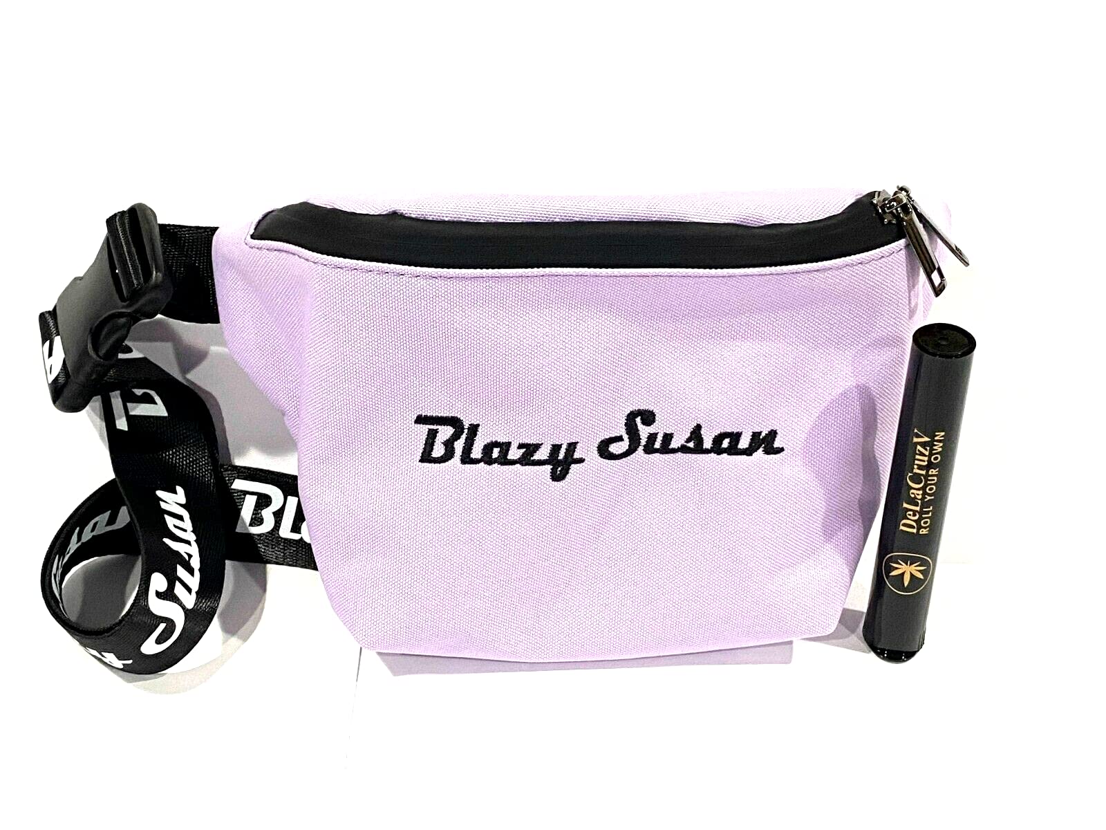 DELACRUZVBlazy Susan Fanny Pack Purple and DeLaCruzV Tube.