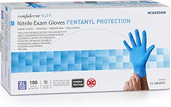 McKesson Confiderm 6.8C Nitrile Exam Gloves, X-Large, 100 per Box